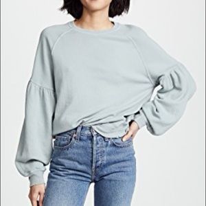 THE GREAT. The Bishop Sleeve Sweatshirt 1 Small